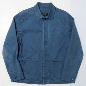 rag & bone Mens Jacket Large Sandstone Blue Green Cotton Spandex